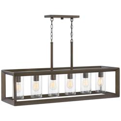 Hinkley Rhodes 42 1/4" Bronze Outdoor Kitchen Island Linear Pendant