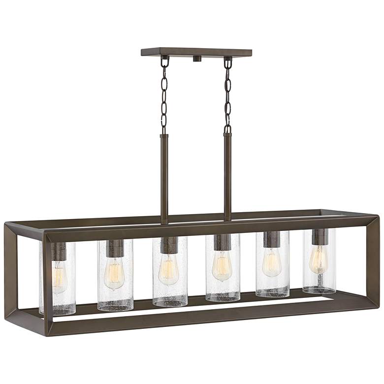 Image 4 Hinkley Rhodes 42 1/4" Bronze Outdoor Kitchen Island Linear Pendant more views