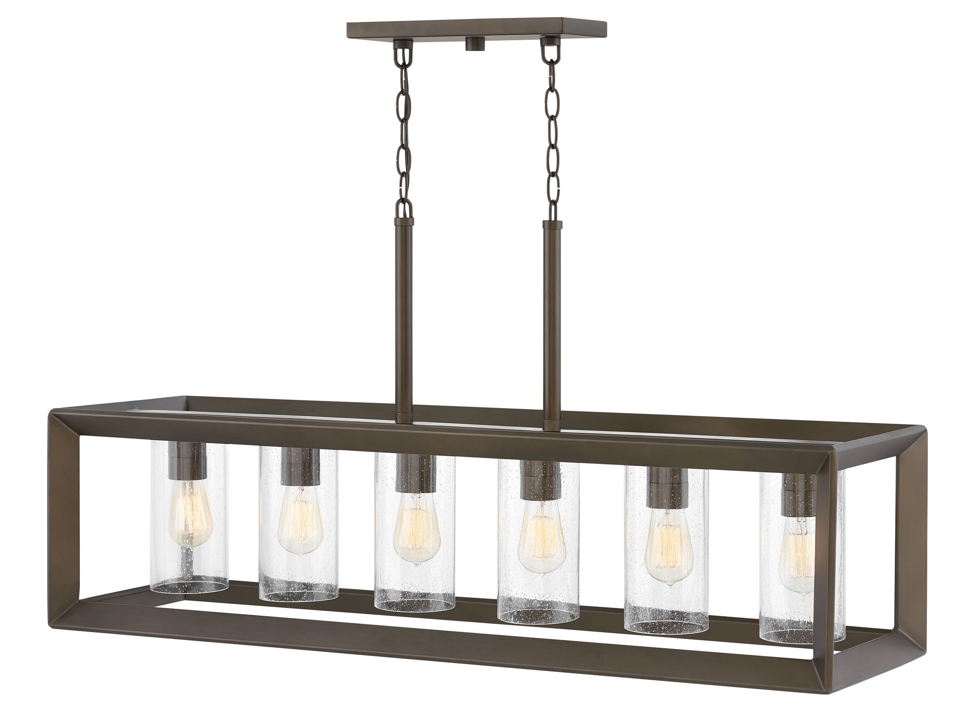 Image 5 Hinkley Rhodes 42 1/4" Bronze Outdoor Kitchen Island Linear Pendant more views