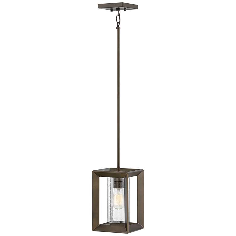 Image 4 Hinkley Rhodes 7 1/4" Wide Rectangular Bronze Outdoor Mini Pendant more views