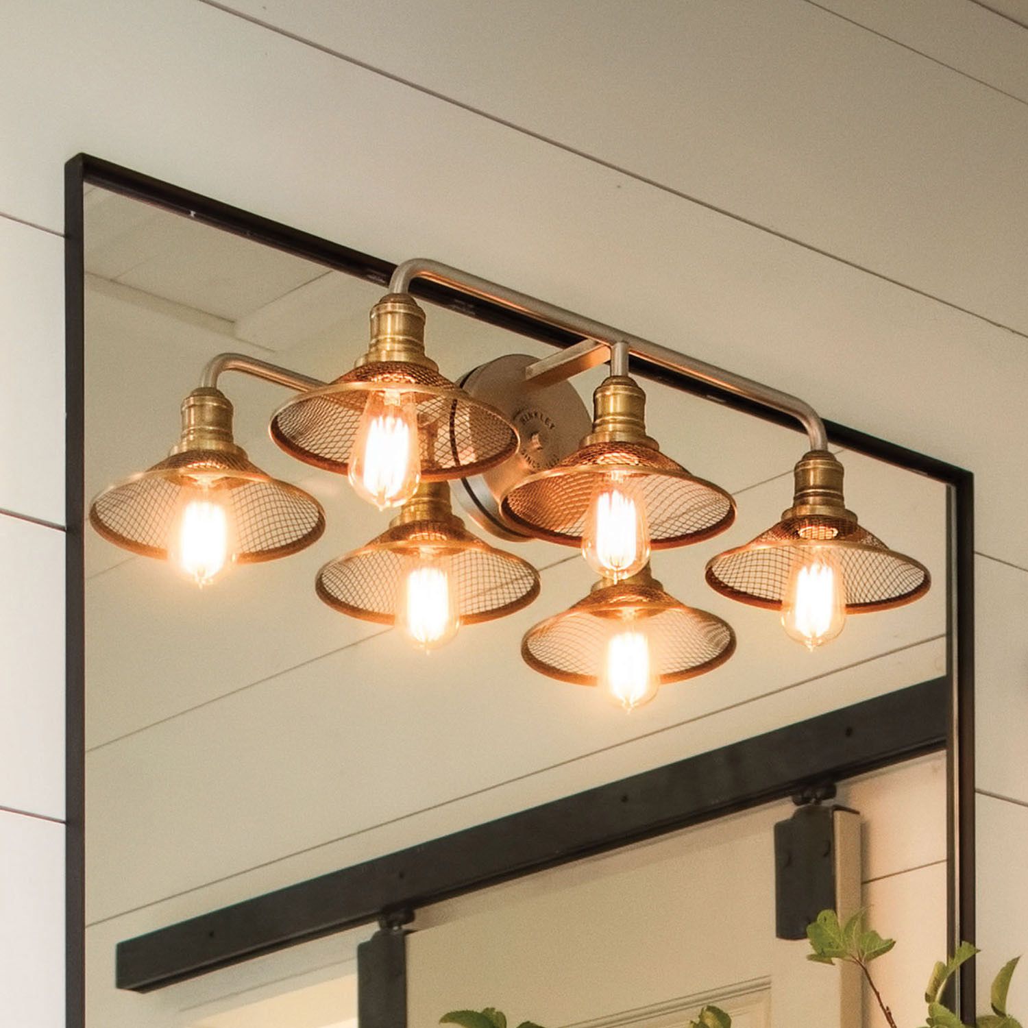 Hinkley Rigby 27" Wide Antique Nickel 3-Light Bath Light