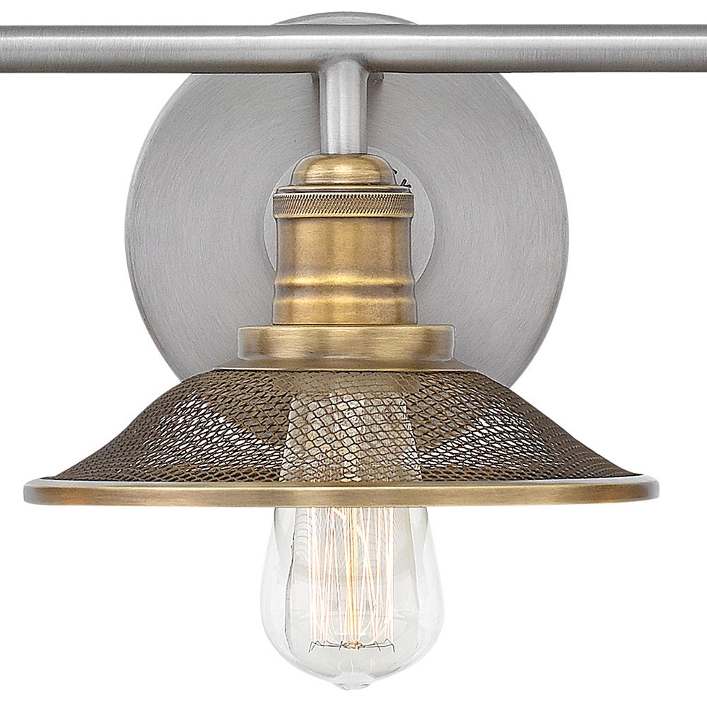Hinkley Rigby 27" Wide Antique Nickel 3-Light Bath Light