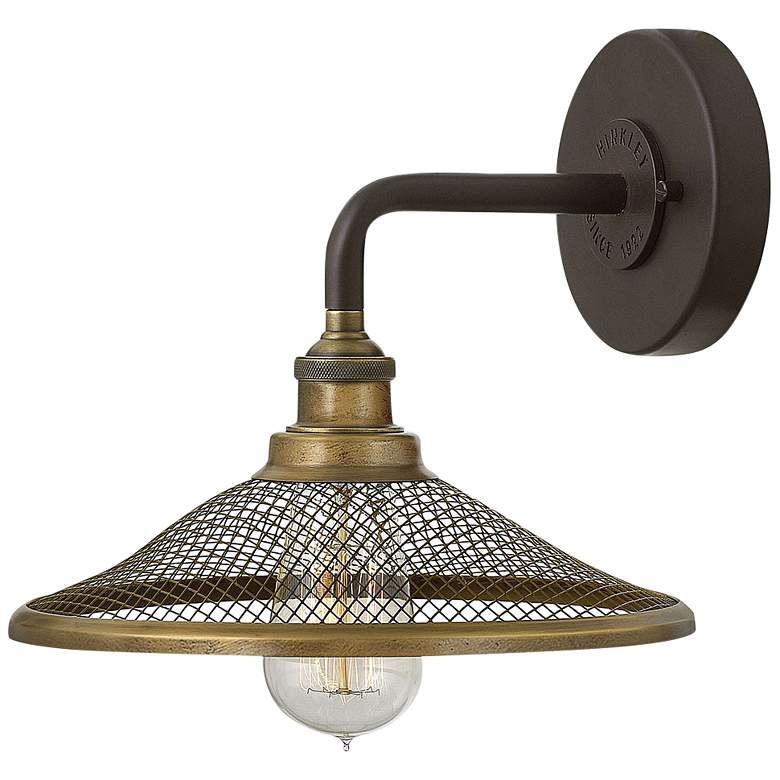 Image 1 Hinkley Rigby 8 1/2" High Buckeye Bronze Brass Wall Sconce