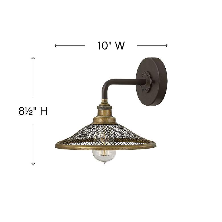 Image 5 Hinkley Rigby 8 1/2" High Buckeye Bronze Brass Wall Sconce more views