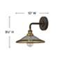 5_Hinkley Rigby 8 1/2" High Buckeye Bronze Brass Wall Sconce more views