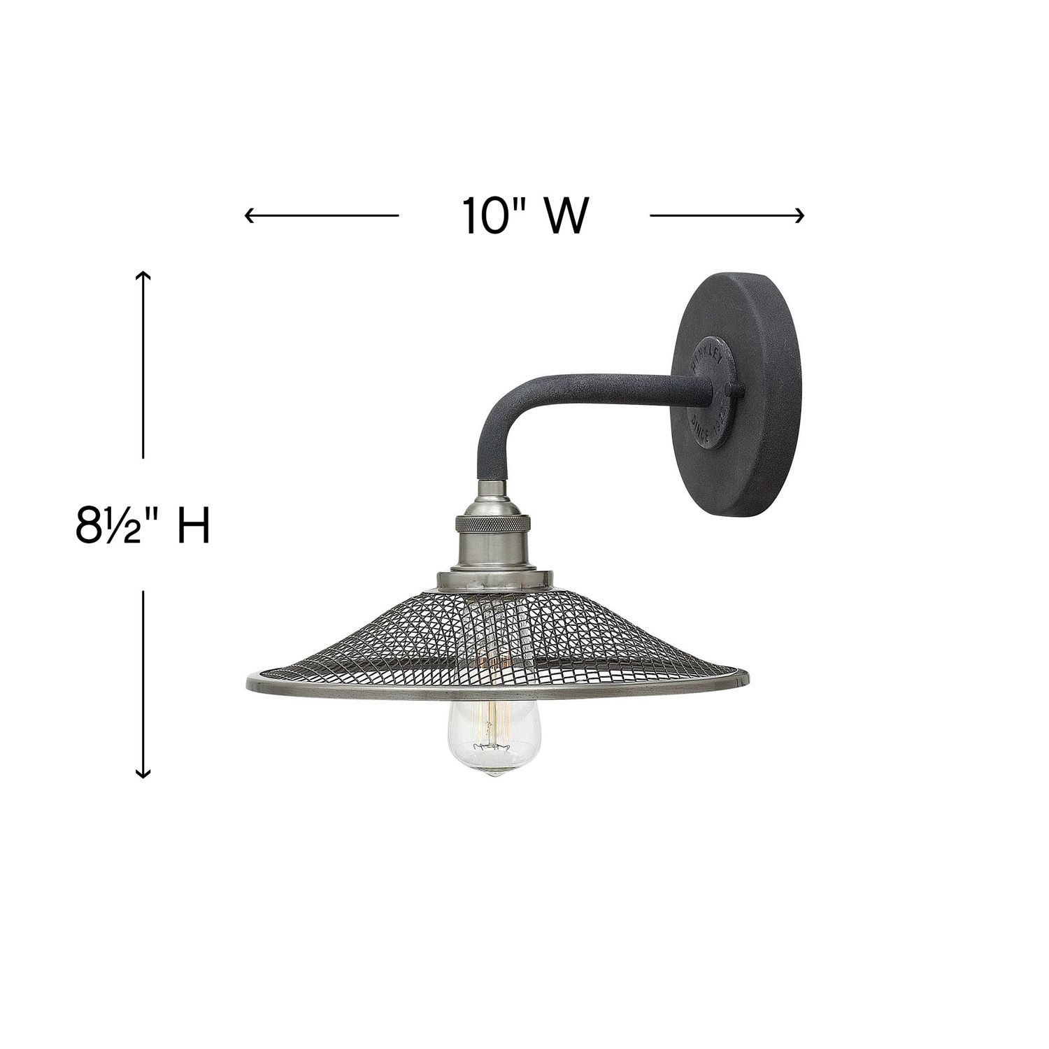 Image 5 Hinkley Rigby 8 1/2"H Aged Zinc Barn Light Wall Sconce more views