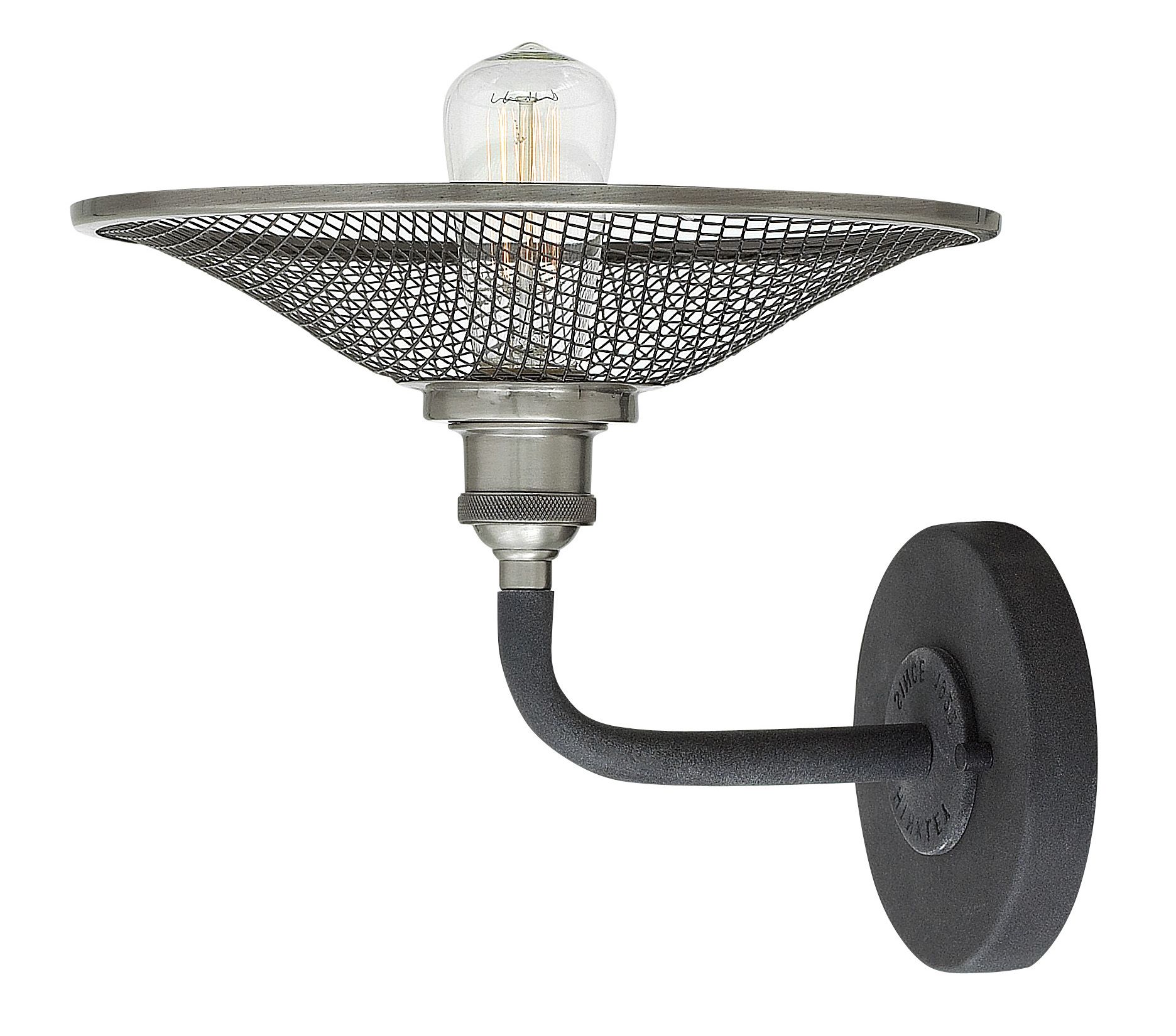 Hinkley Rigby 8 1/2"H Aged Zinc Barn Light Wall Sconce