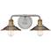 Hinkley Rigby 8 3/4" High Antique Nickel 2-Light Wall Sconce