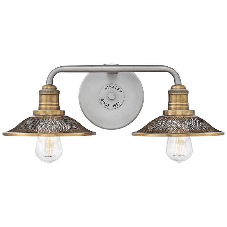 Image 2 Hinkley Rigby 8 3/4" High Antique Nickel 2-Light Wall Sconce