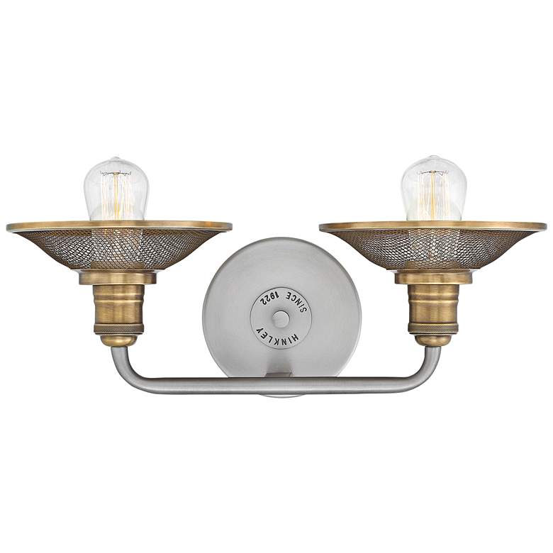 Image 4 Hinkley Rigby 8 3/4" High Antique Nickel 2-Light Wall Sconce more views