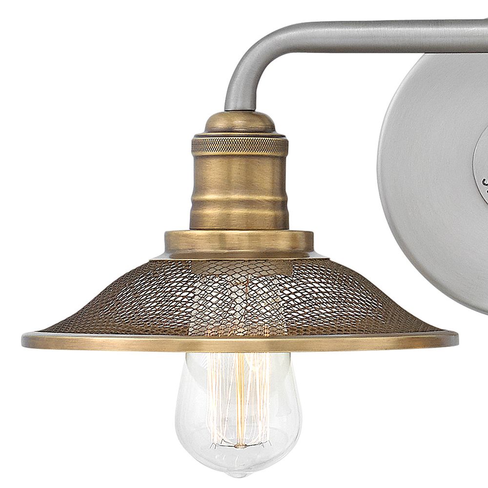 Hinkley Rigby 8 3/4" High Antique Nickel 2-Light Wall Sconce