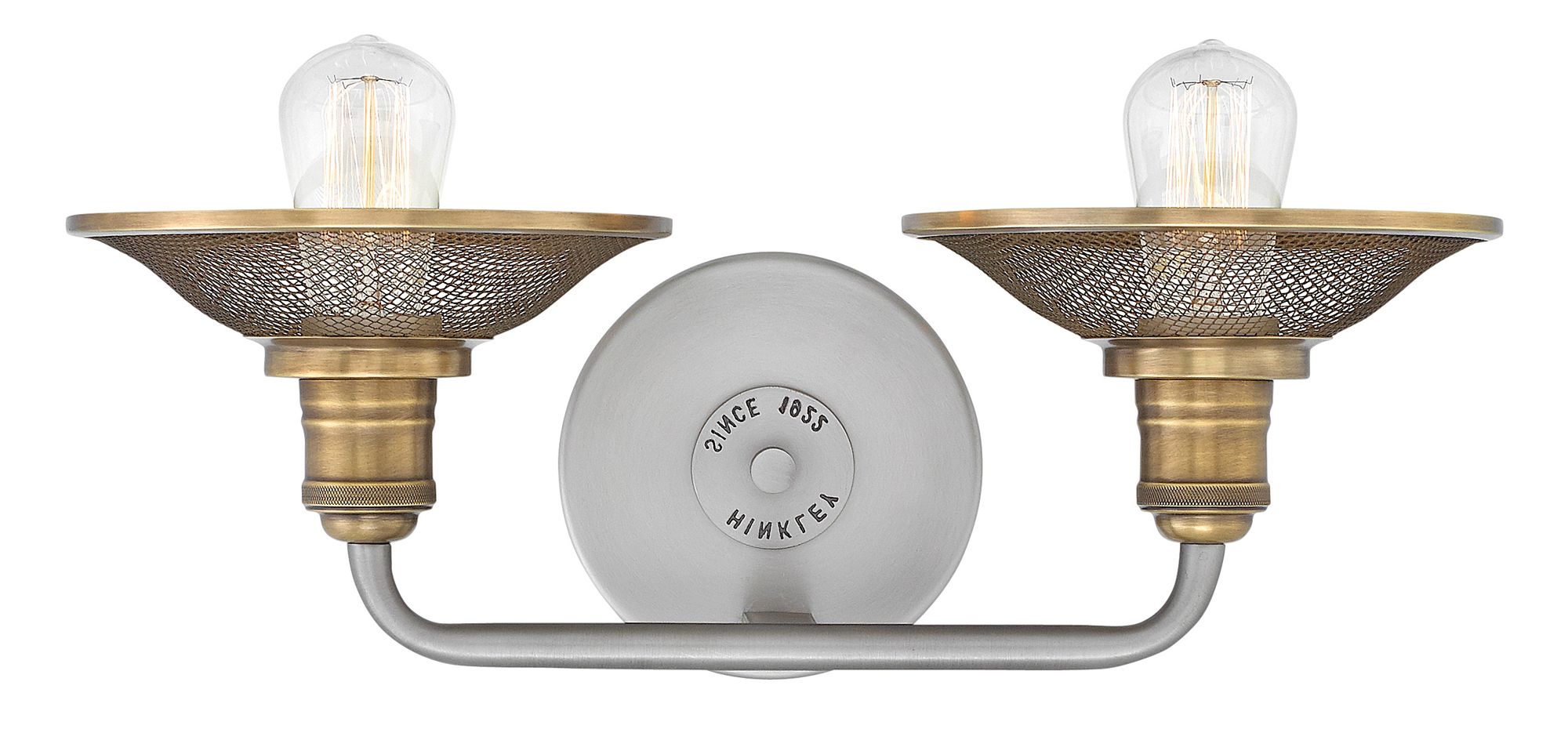 Hinkley Rigby 8 3/4" High Antique Nickel 2-Light Wall Sconce