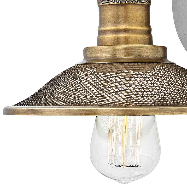 Image 2 Hinkley Rigby 8 3/4" High Industrial Antique Nickel Wall Sconce more views