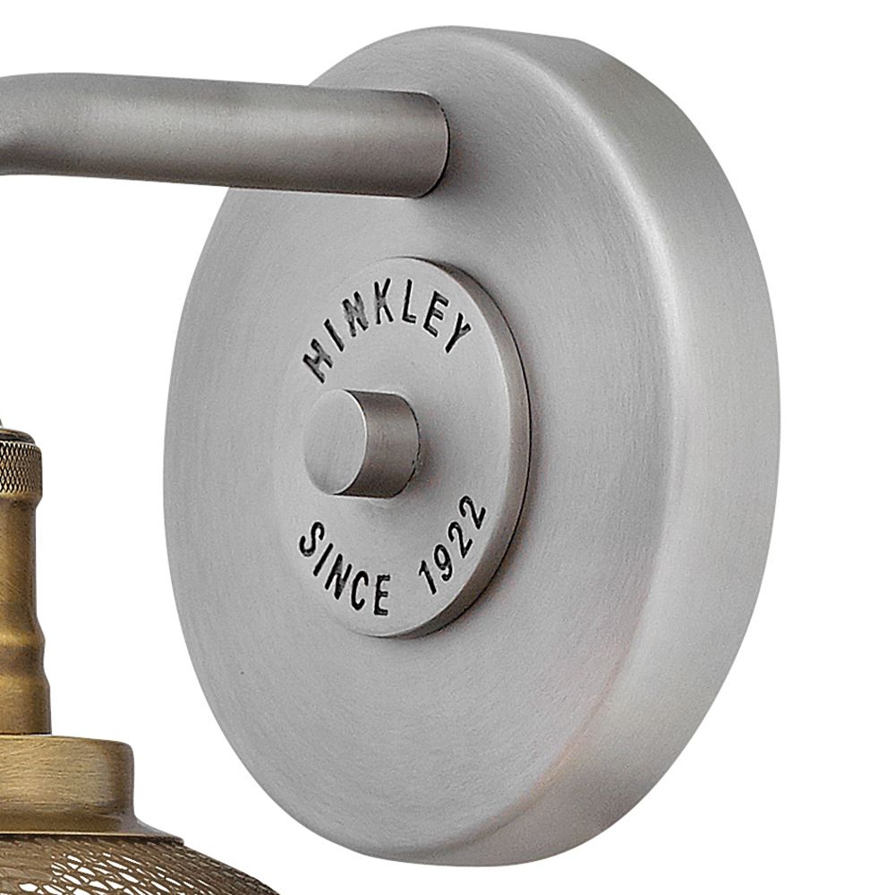 Image 5 Hinkley Rigby 8 3/4" High Industrial Antique Nickel Wall Sconce more views