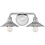 Hinkley Rigby 8 3/4"H Polished Nickel 2-Light Wall Sconce