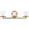 Hinkley Rixon 24" Wide Heritage Brass 3-Light LED Bath Light