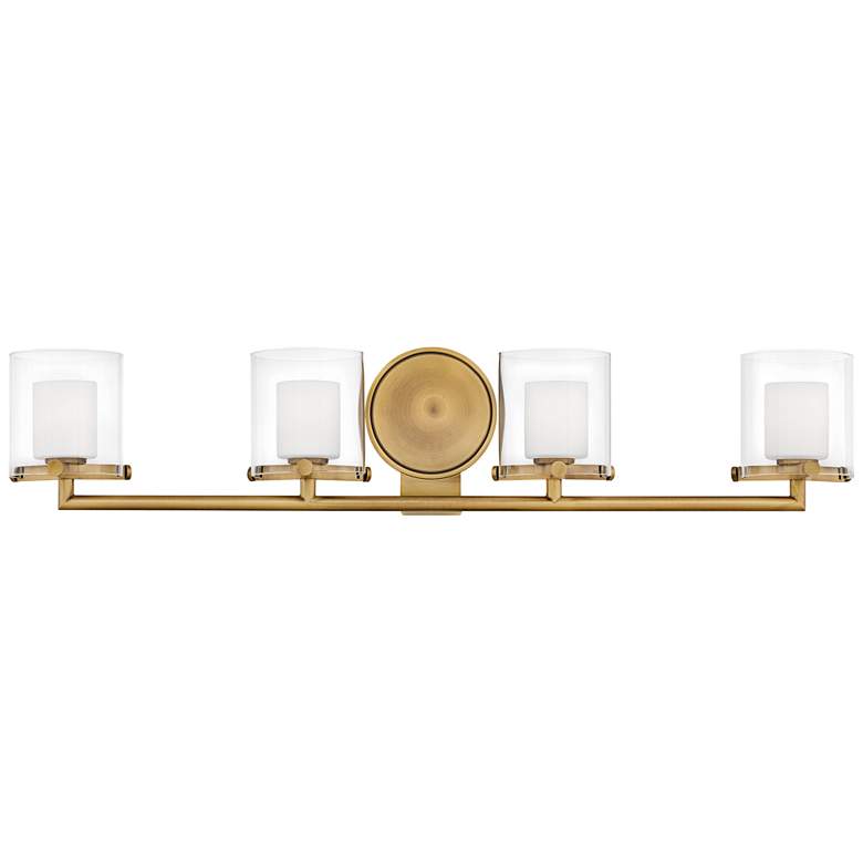 Image 1 Hinkley Rixon 33 3/4 inchW Heritage Brass 4-Light LED Bath Light