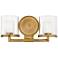 Hinkley Rixon 7" High Heritage Brass 2-Light LED Wall Sconce