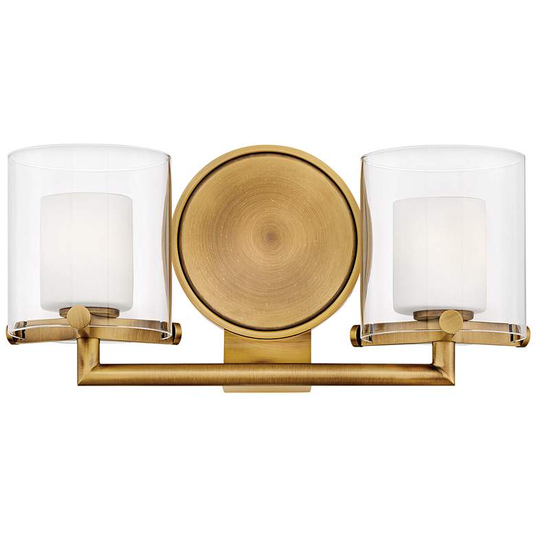Image 2 Hinkley Rixon 7 inch High Heritage Brass 2-Light Wall Sconce