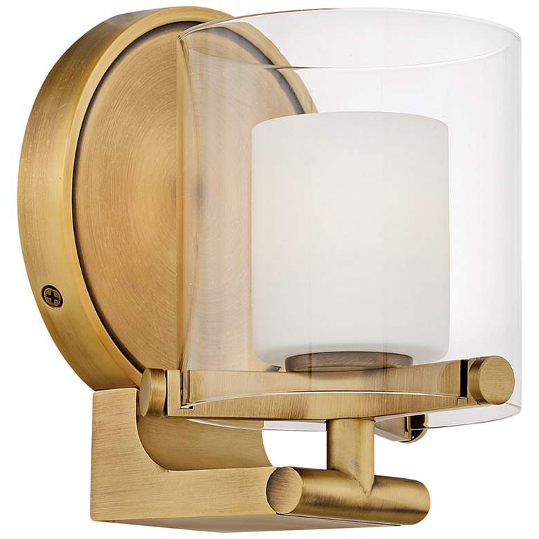 Image 1 Hinkley Rixon 7" High Heritage Brass Wall Sconce