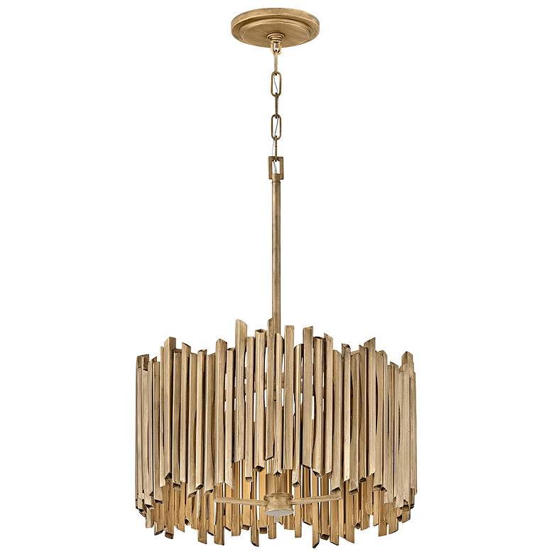 Image 2 HINKLEY ROCA Medium Convertible Pendant Burnished Gold more views