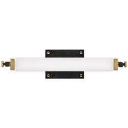 Hinkley Rollins 18&quot;W Black and Heritage Brass LED Bath Light