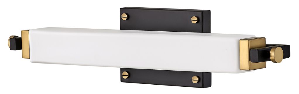 Hinkley Rollins 18"W Black and Heritage Brass LED Bath Light