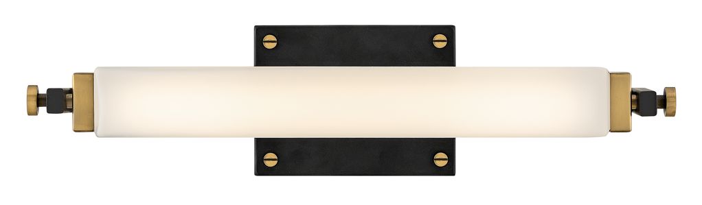 Hinkley Rollins 18"W Black and Heritage Brass LED Bath Light