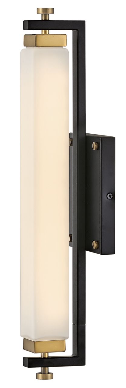 Hinkley Rollins 18"W Black and Heritage Brass LED Bath Light