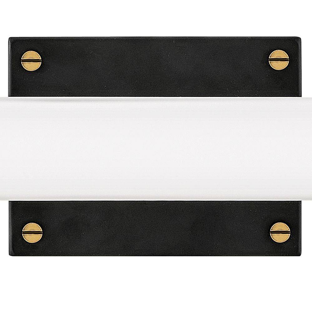 Hinkley Rollins 18"W Black and Heritage Brass LED Bath Light