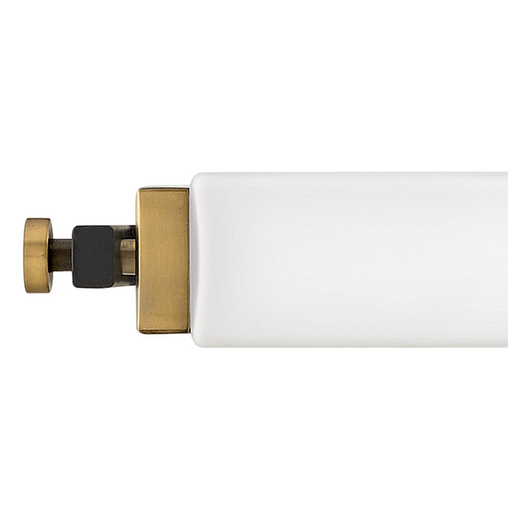 Hinkley Rollins 18"W Black and Heritage Brass LED Bath Light