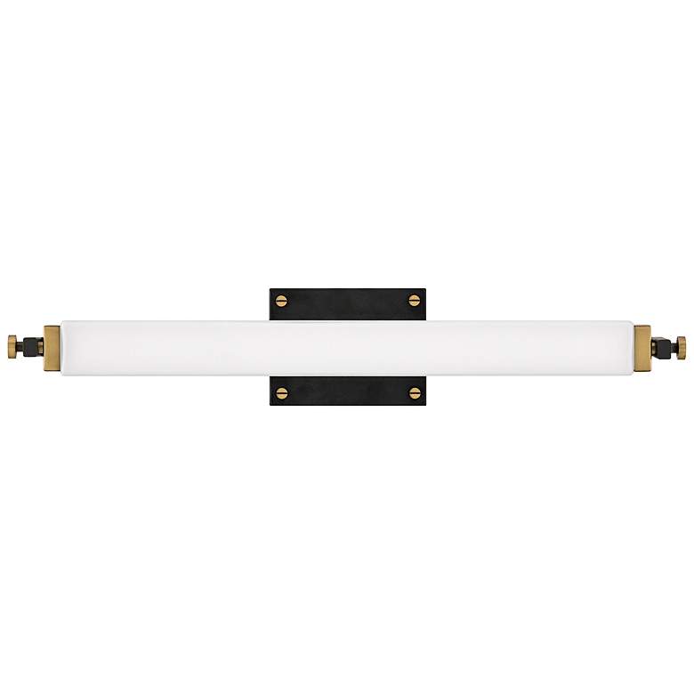 Hinkley Rollins 24&quot;W Black and Heritage Brass LED Bath Light