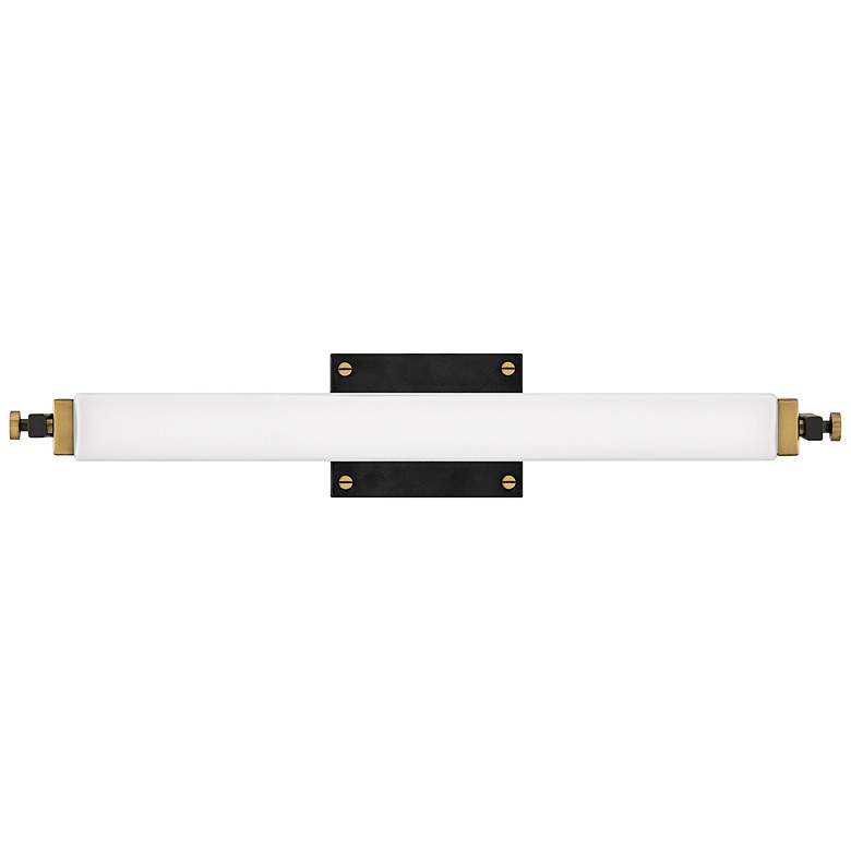 Image 1 Hinkley Rollins 24"W Black and Heritage Brass LED Bath Light