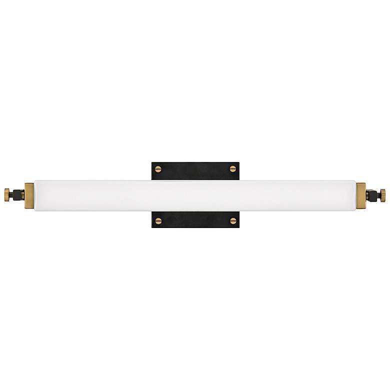 Image 1 Hinkley Rollins 24 inchW Black and Heritage Brass LED Bath Light