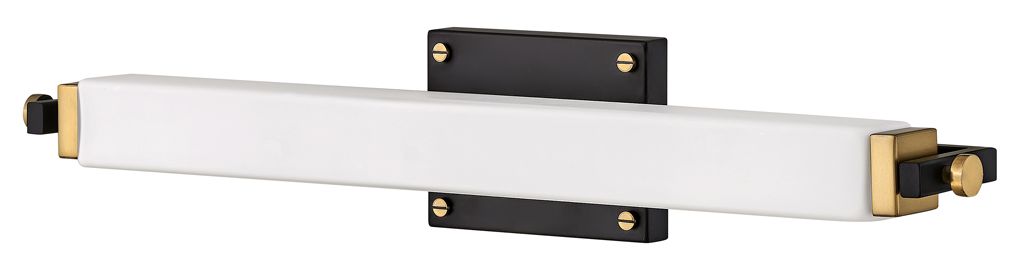 Image 6 Hinkley Rollins 24"W Black and Heritage Brass LED Bath Light more views