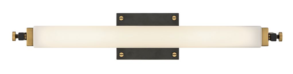 Image 7 Hinkley Rollins 24"W Black and Heritage Brass LED Bath Light more views