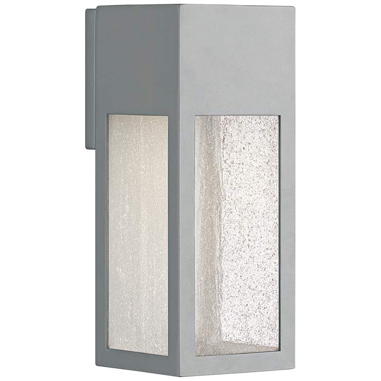 Image 1 Hinkley Rook 12" High Titanium Rectangular LED Outdoor Wall Light