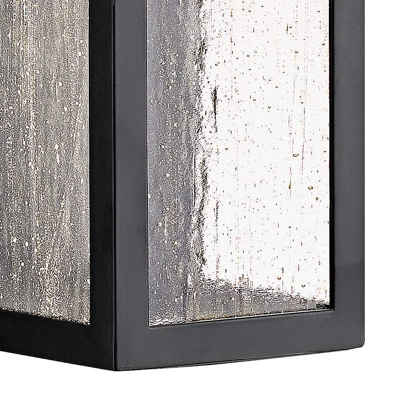 Image 2 Hinkley Rook 12 inch Seeded Glass and Satin Black LED Outdoor Wall Light more views