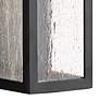 Hinkley Rook 12" Seeded Glass and Satin Black LED Outdoor Wall Light