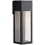 Hinkley Rook 15" High Satin Black Rectangular LED Outdoor Wall Light