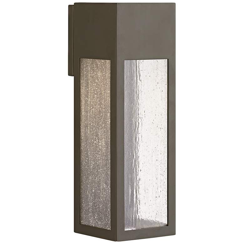 Image 1 Hinkley Rook 15"H Bronze Rectangular LED Outdoor Wall Light
