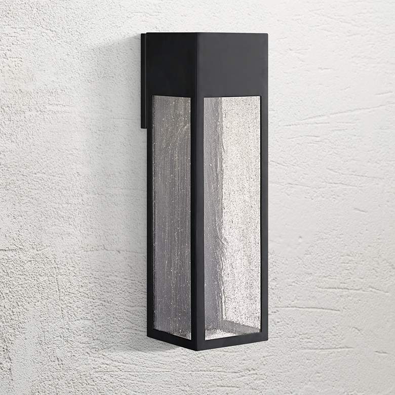 Image 1 Hinkley Rook 20" High Satin Black Rectangular LED Outdoor Wall Light
