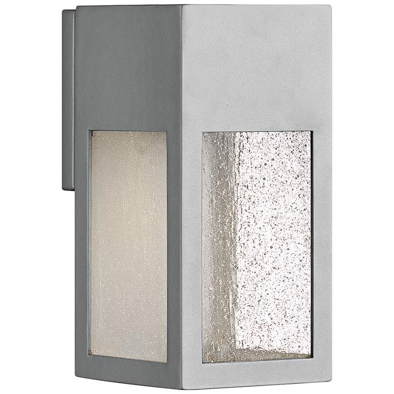 Image 1 Hinkley Rook 9 1/2" High Titanium Outdoor Wall Light