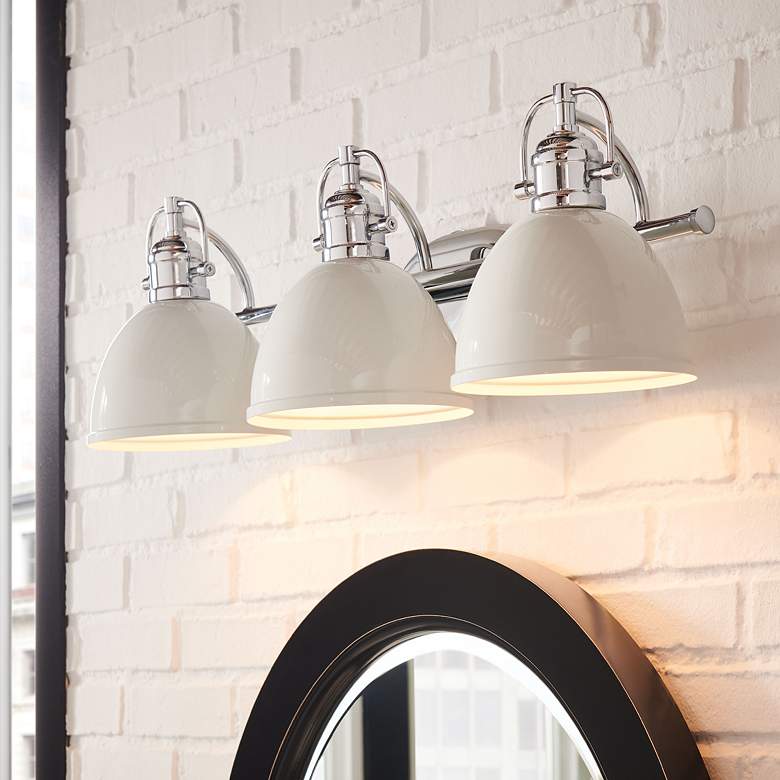 Image 1 Hinkley Rowan 24 1/4" Wide Chrome 3-Light Bath Light