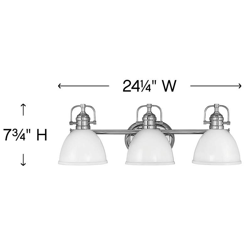 Image 5 Hinkley Rowan 24 1/4" Wide Chrome 3-Light Bath Light more views