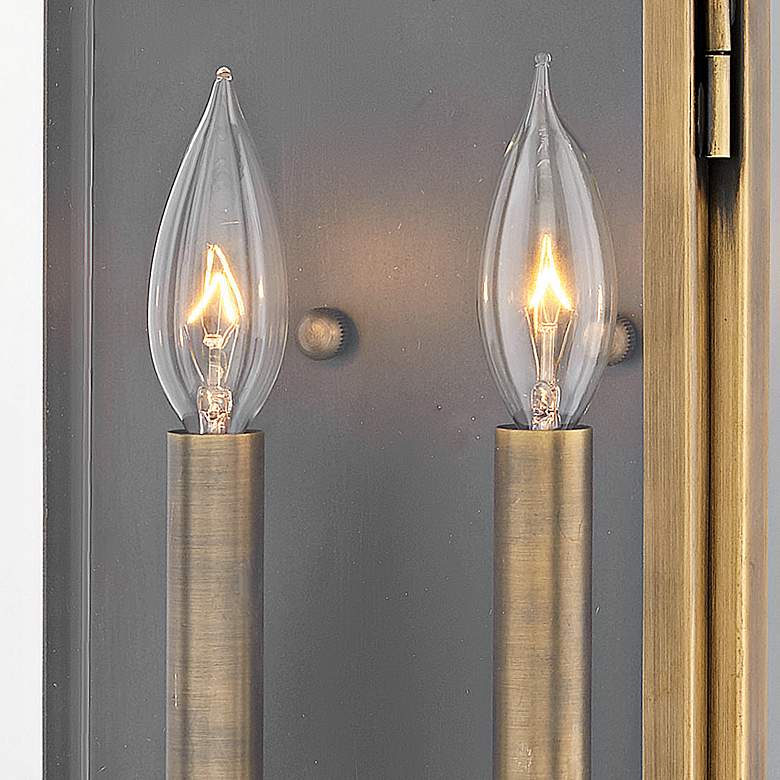 Image 2 Hinkley Rowley 18 inchH Light Antique Brass Outdoor Wall Light more views