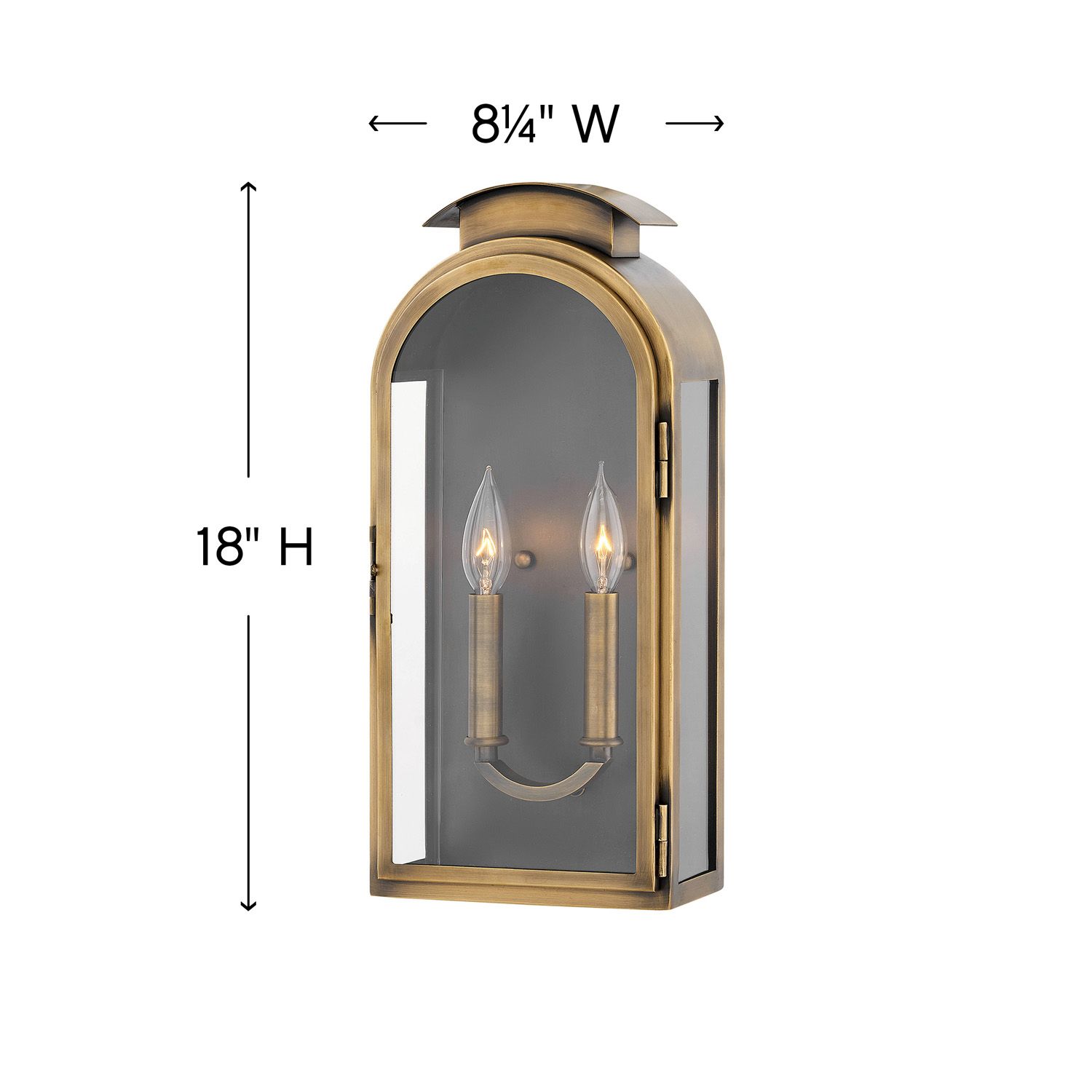Image 5 Hinkley Rowley 18"H Light Antique Brass Outdoor Wall Light more views
