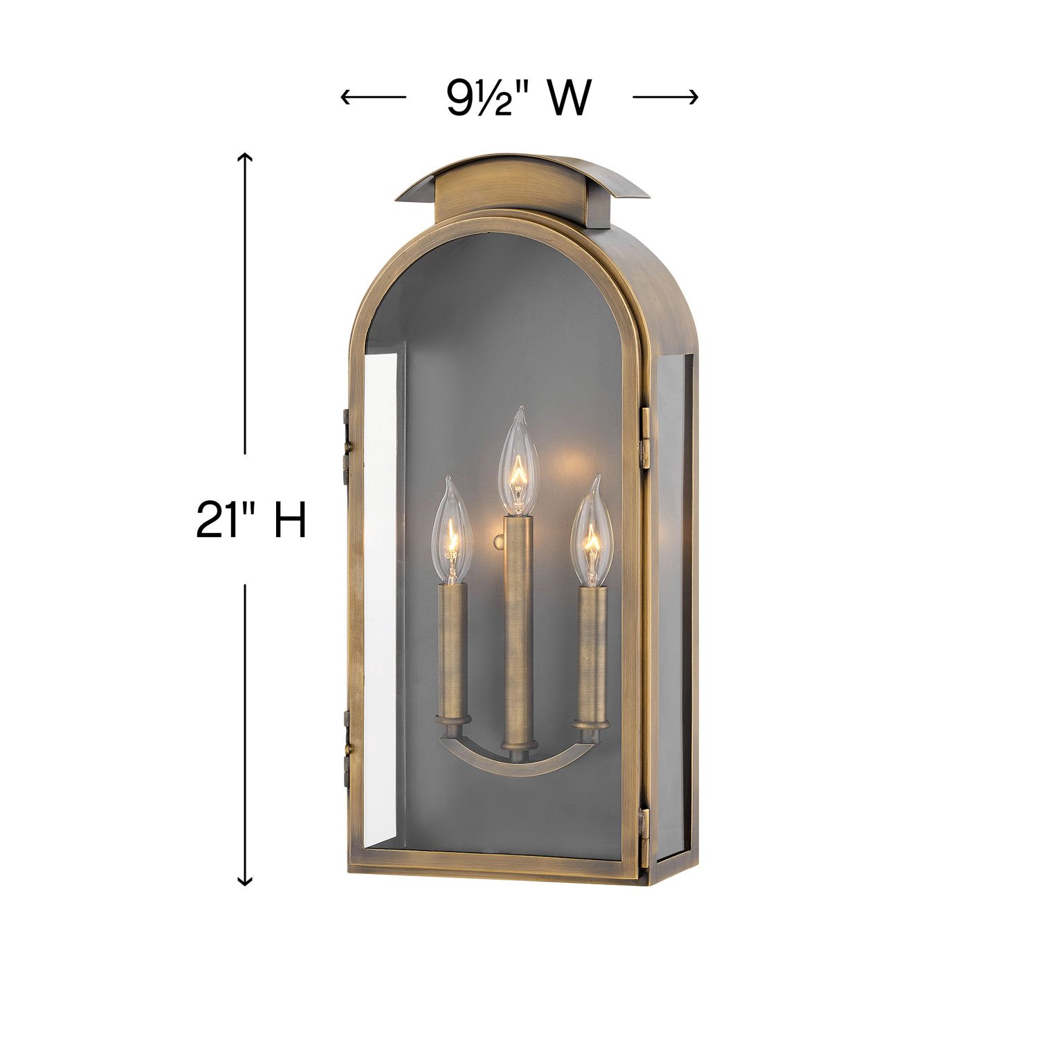 Image 5 Hinkley Rowley 21"H Light Antique Brass Outdoor Wall Light more views