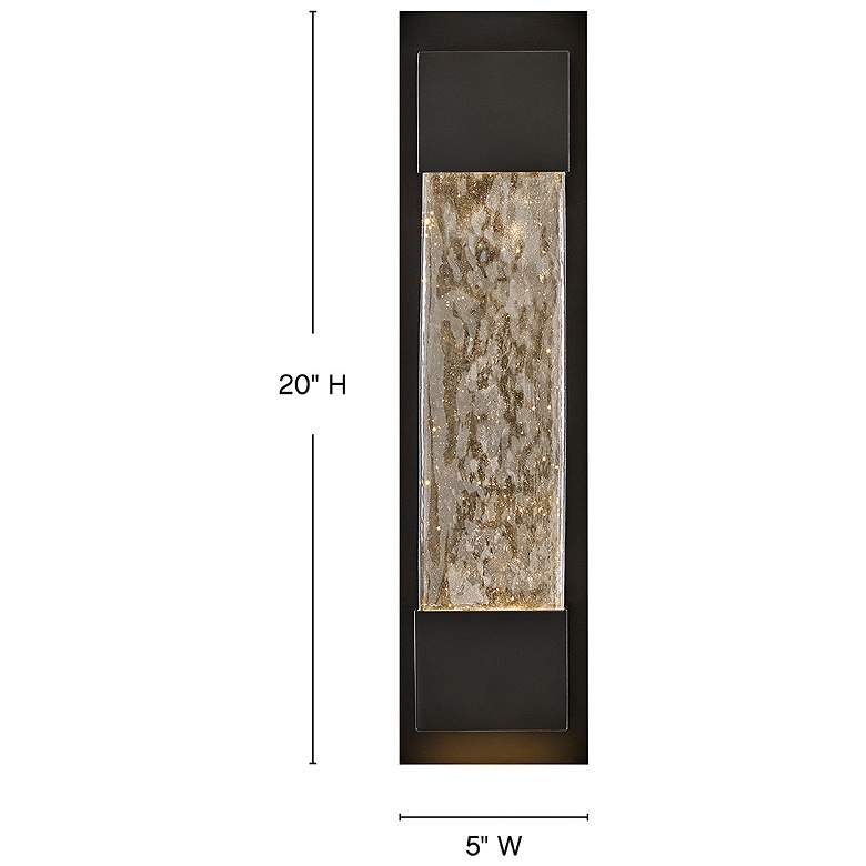 Image 3 Hinkley Rune 20" High Black LED Outdoor Wall Light more views