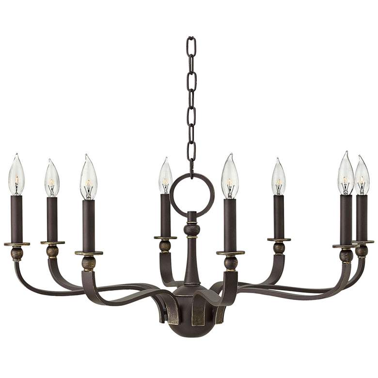 Image 2 Hinkley Rutherford 29"W Oiled Bronze 8-Light Chandelier